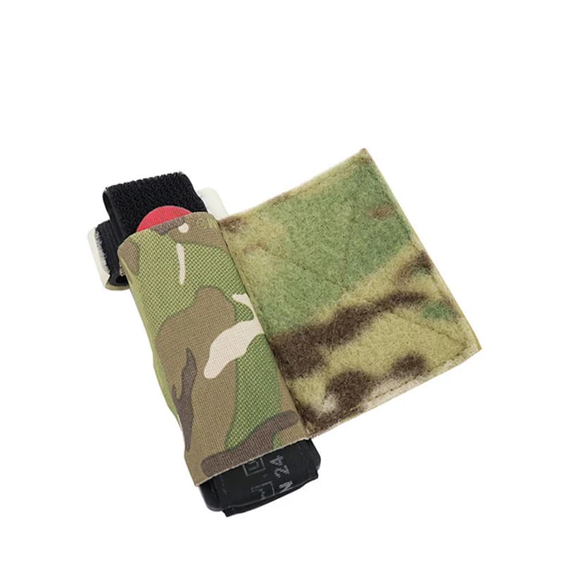 Multicam Elastic Tourniquet Holder Carrier Pouch TQ Storage Bag Tactical Airsoft Chest Rig Vest Bag Accessories Gear