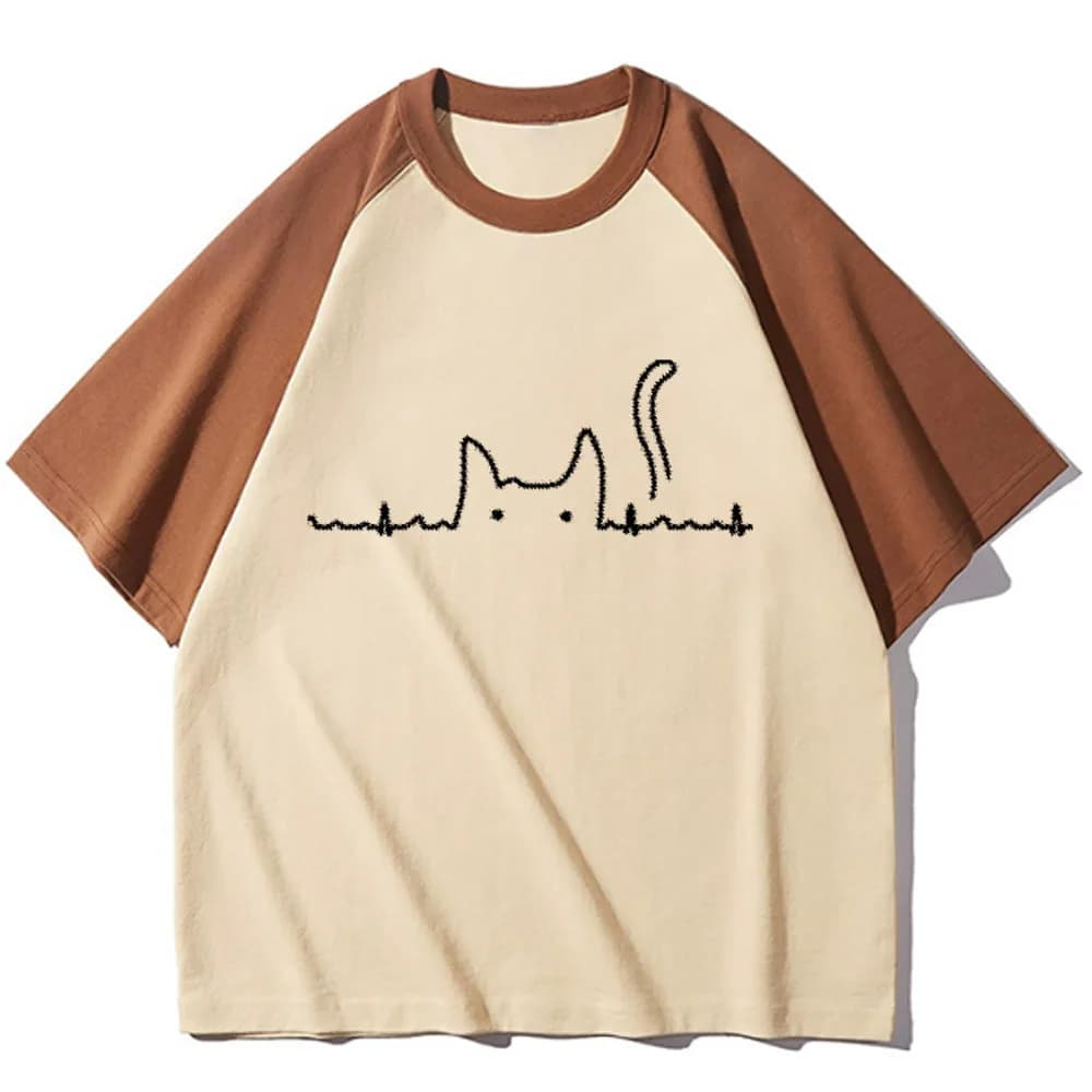 Cat t shirt women trendy tshirt female designer Japanese streetwear clothing