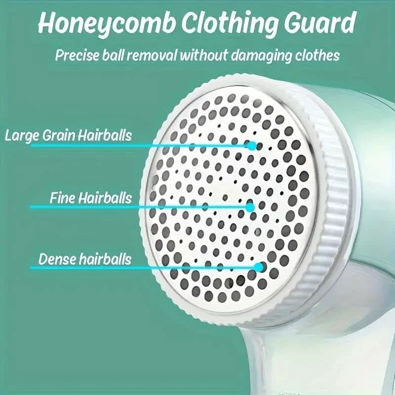 USB-Powered Fabric Shaver & Lint Remover - 3-Blade Electric Clothes Shaver for Sweaters, Blankets, Couches | No Battery Needed,