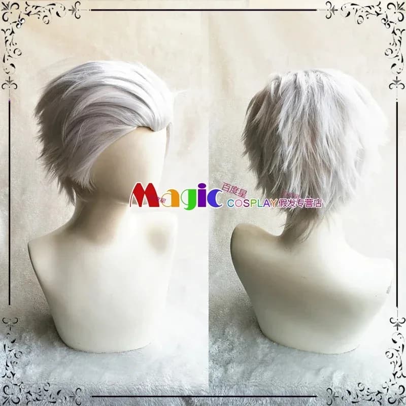 NewHidan Anime Urokodaki Sakonji Parrucca Cosplay Capelli corti sintetici grigio argento Halloween2025c;5,v'8.d;