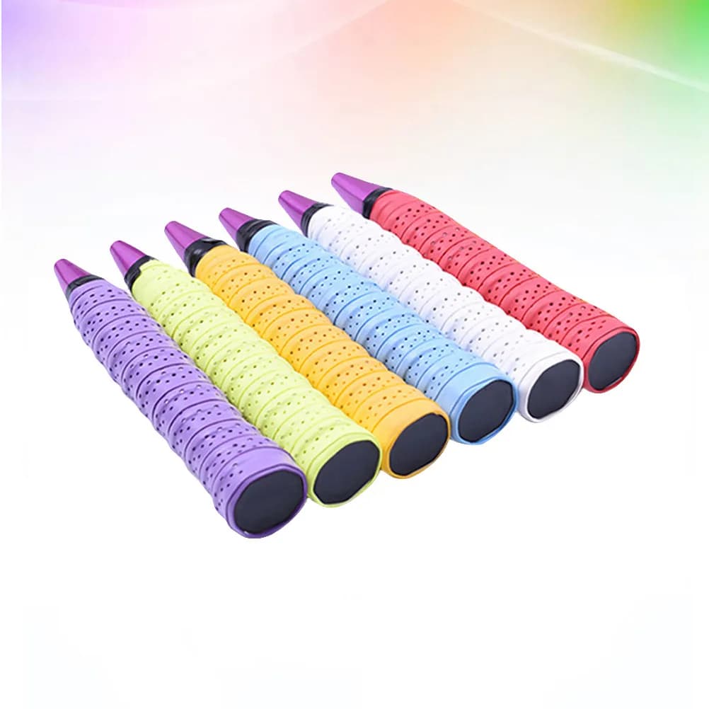 6 Pezzi Nastro Assorbente Antiscivolo Traspirante per Racchette da Tennis e Badminton, Accessori per Esercizio e Attrezzatura Sportiva