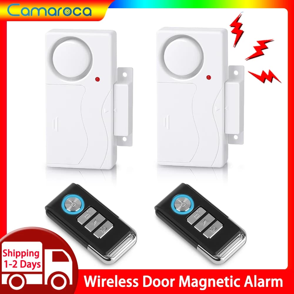 Allarme porta Camaroca telecomando antifurto senza fili sensore di allarme di sicurezza per porte e finestre 105 dB sistema di allarme per porte della piscina ad alto volume