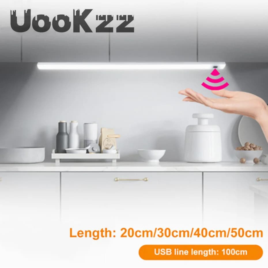 USB 5V LED Strip Desk Lamp Hand Sweep Switch Backlight Motion Sensor Book Table Light Children Study Room Kitchen Cabinet Bulb