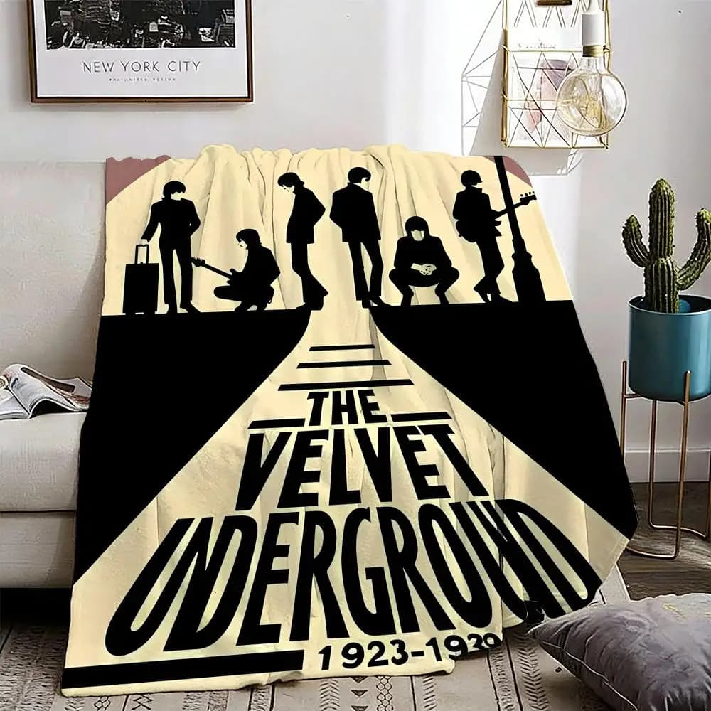 Rock Band The Velvet Underground Throw Lightweight 240g Flannel Blanket Soft Skin-friendly for Summer Cooling