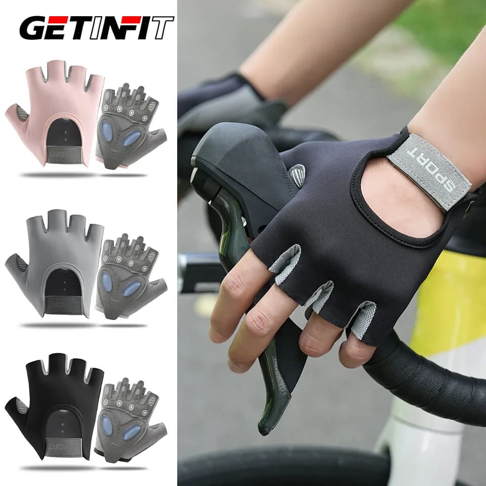 GETINFIT 1 pair of fitness gloves for gym, weight lifting, anti-slip and shockproof sports gloves, breathable gloves for bicycle, for men and women
