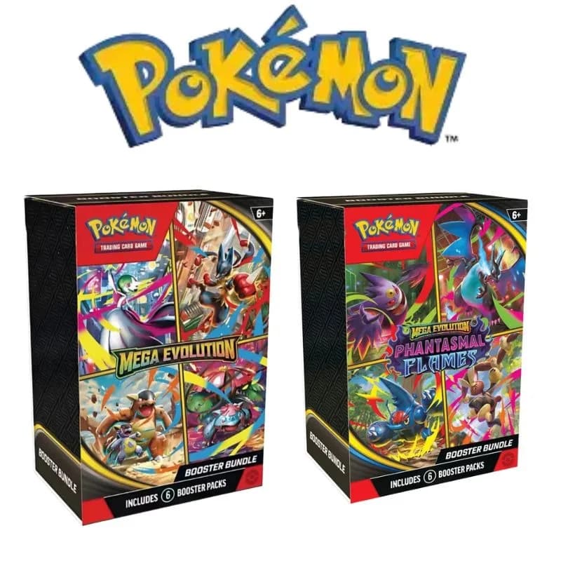 Pokemon PTCG English Mega Phantasmal Flames MEGA EVOLUTION Booster Bundle Version ME 01 02 Trainer Box Collected Trading Cards