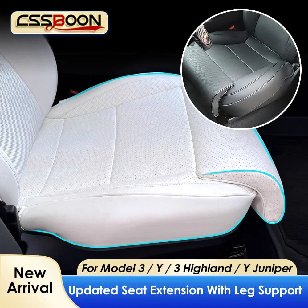 Accessories for Model 3 Y: Extended Support Legs with Seat Bearing Model Y Juniper, Leather Extension for Seats Auto