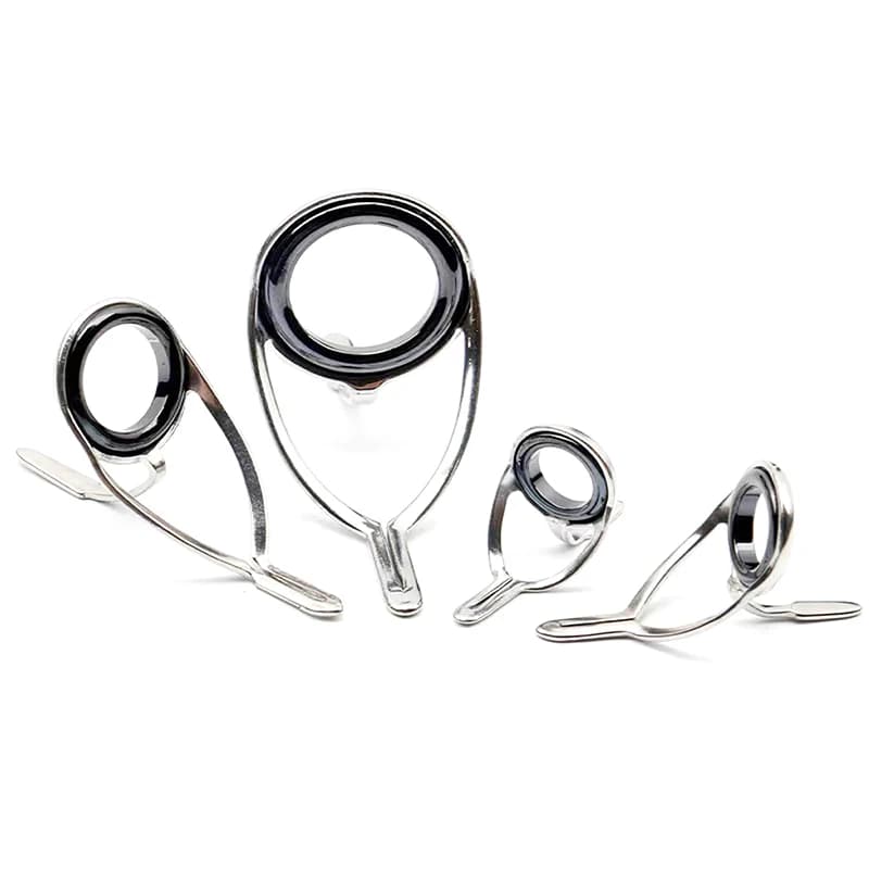 Nuovo Set da 4 Pezzi di Anelli Guida per Canna da Pesca in Acciaio Inossidabile, Kit di Riparazione per Canna da Pesca, Anello Terminale, Anello Circolare, Anello Occhiello, Passacavo