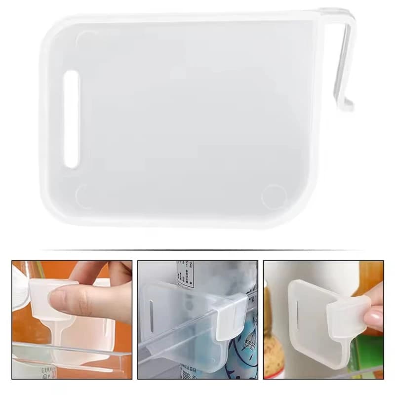 4-24Pcs White Refrigerator Shelf Divider Adjustable Plastic Fridge Bin Partition Kitchen Organizer For Fridge Door Storage