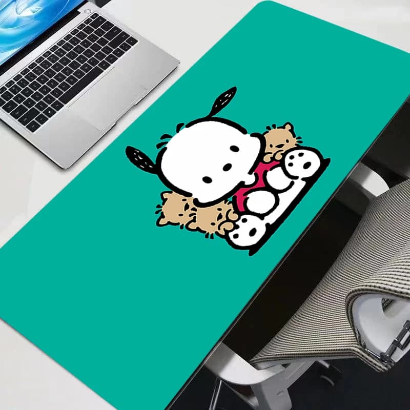Tappetino per mouse Pochacco 90x40 cm, tappetino per mouse grande per computer, notebook, PC, accessori da gioco, tappetino da scrivania resistente per tastiera