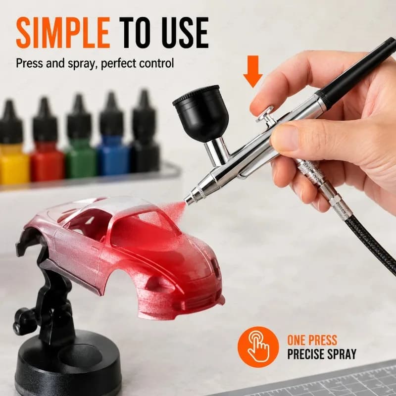 Portable 0.3mm Airbrush Pen Spray Gun Single Action Nozzle Tool for Model Cake Nail Beauty Car Painting Inkjet Craft Art