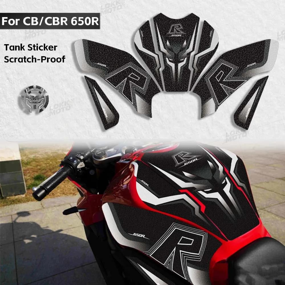 For CB 650R cbr650r cb 650 r CBR 650R Motorcycle Frosted Fuel Tank Gas Oil Cap Sticker Side Knee Grip Traction Waterproof Decal