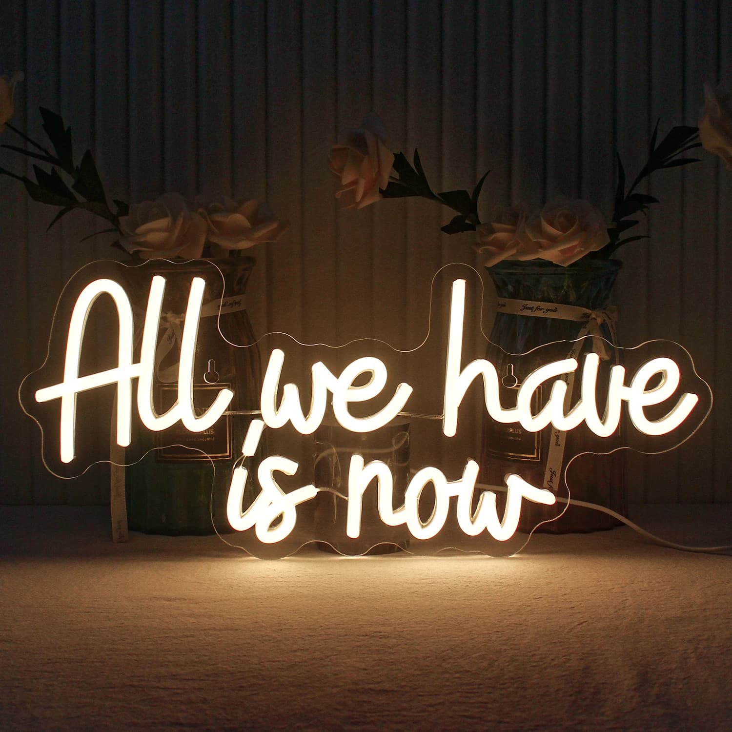 Tutto ciò che abbiamo è ora Neon Led sospiro Art Letter Room Decoration For Party Bar Wedding Home Bedroom Wall Decor lampada al Neon USB dimmerabile