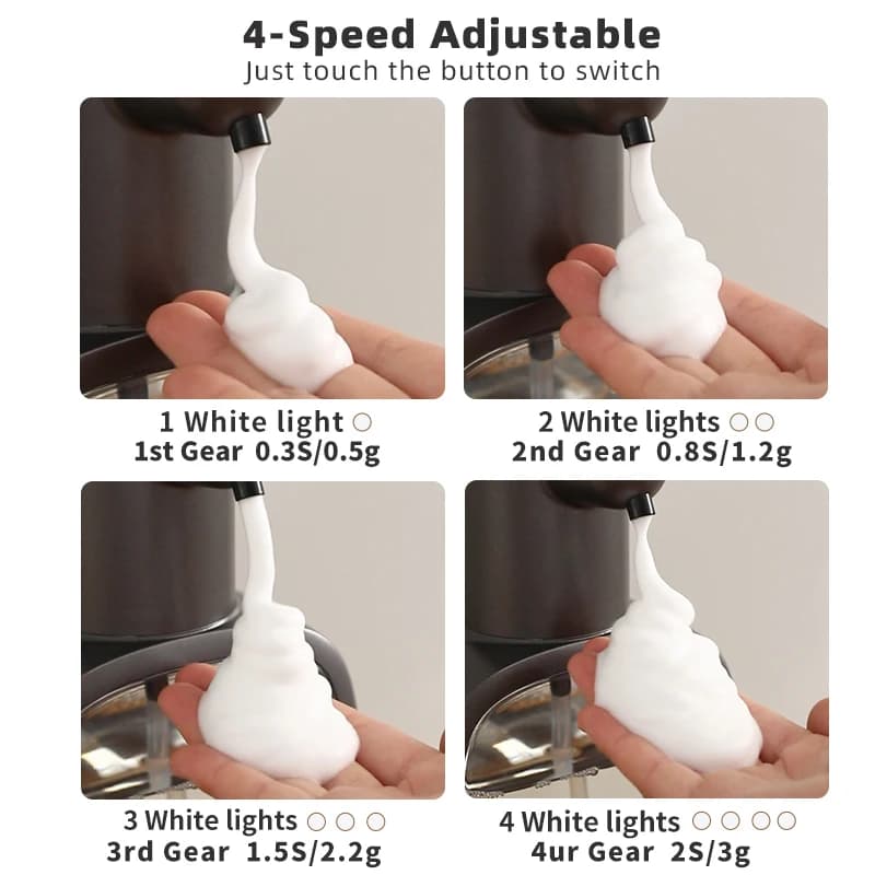 Nuovo dispenser automatico di sapone a parete in schiuma per lavatrice a mano intelligente Sensore di induzione per bagno ricaricabile con liquido da 500 ml