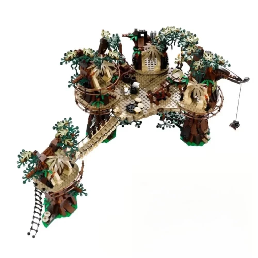 Nuovo Set di Costruzioni Villaggio Ewok per Adulti, Giocattoli in Mattoncini per Bambini, Regalo di Compleanno e Natale per Ragazzi