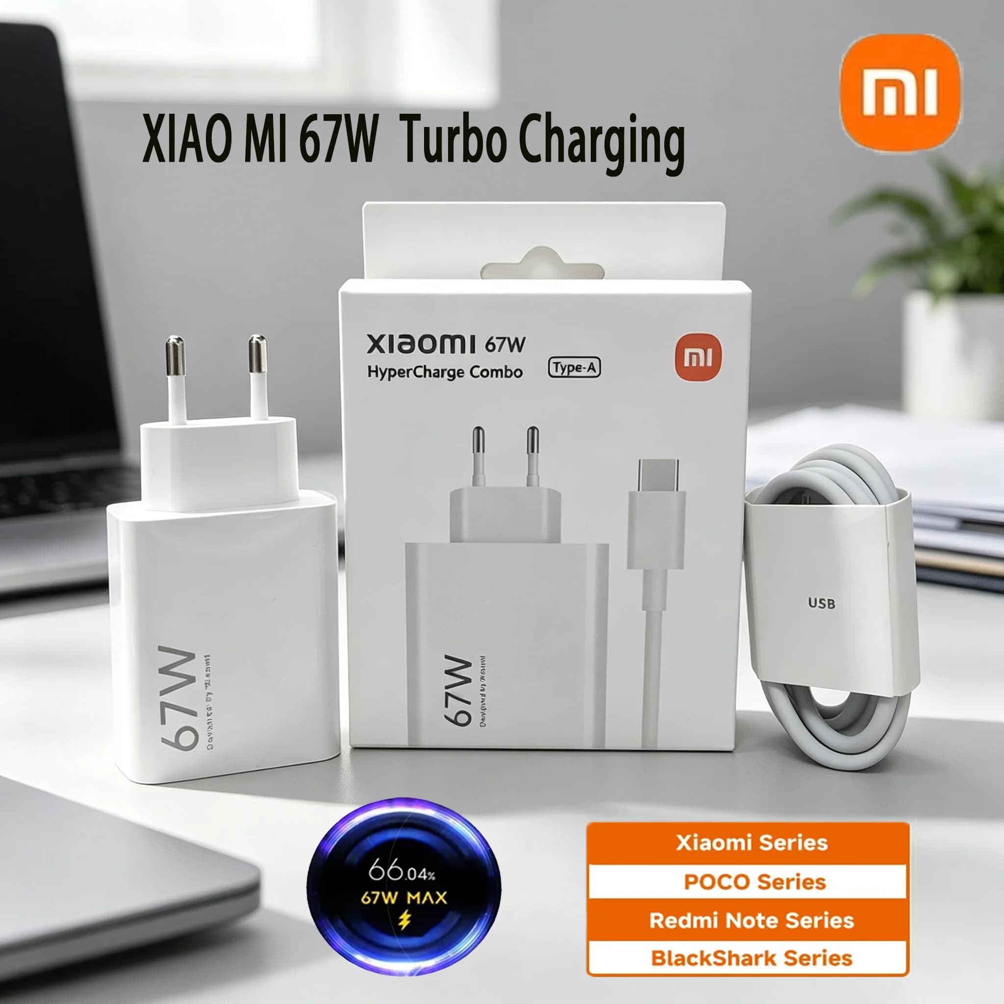 Original Xiaomi 67W Charger Turbo Fast Charge EU/US Adapter 1m 6A USB Type C Cable For Redmi Note Pro Mi 13 Lite K60 K60E K50