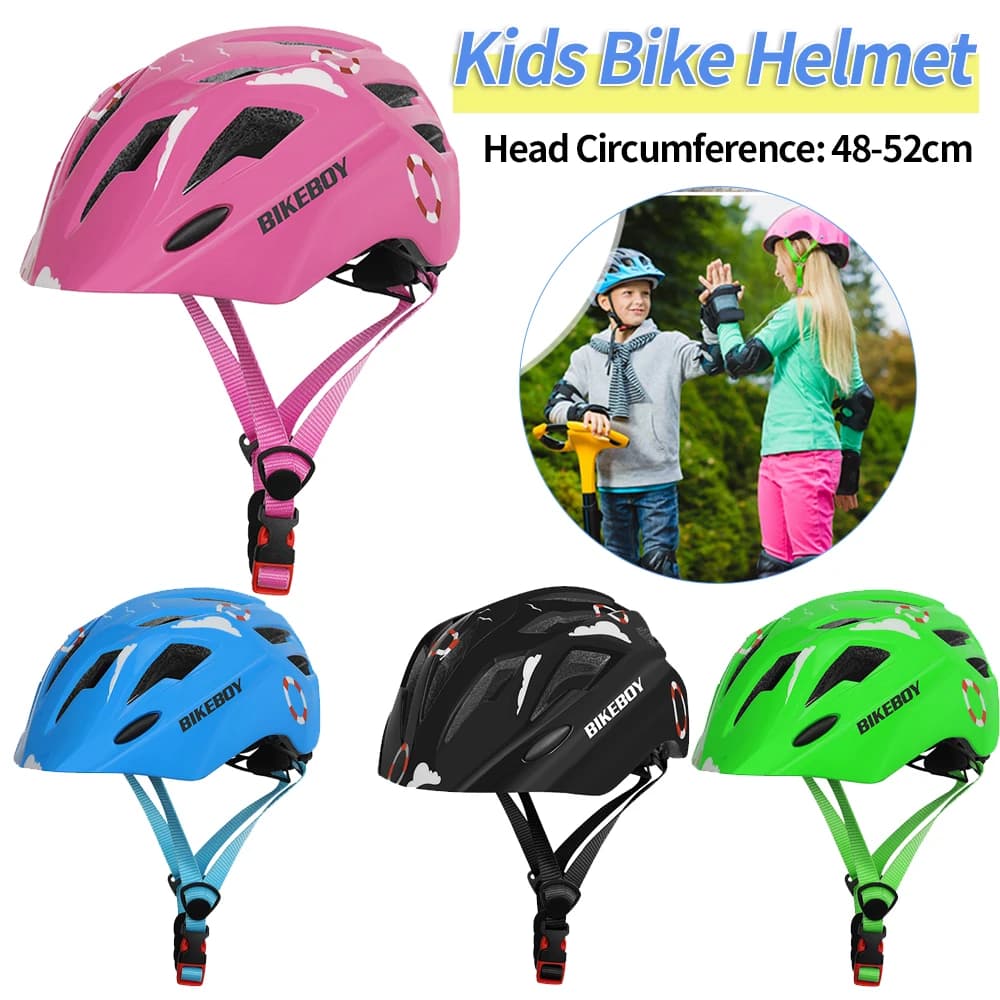 Cycling helmet for children adjustable bicycle helmet with rear lights lightweight skating helmet for Skateboard Balance Bike 48-52cm