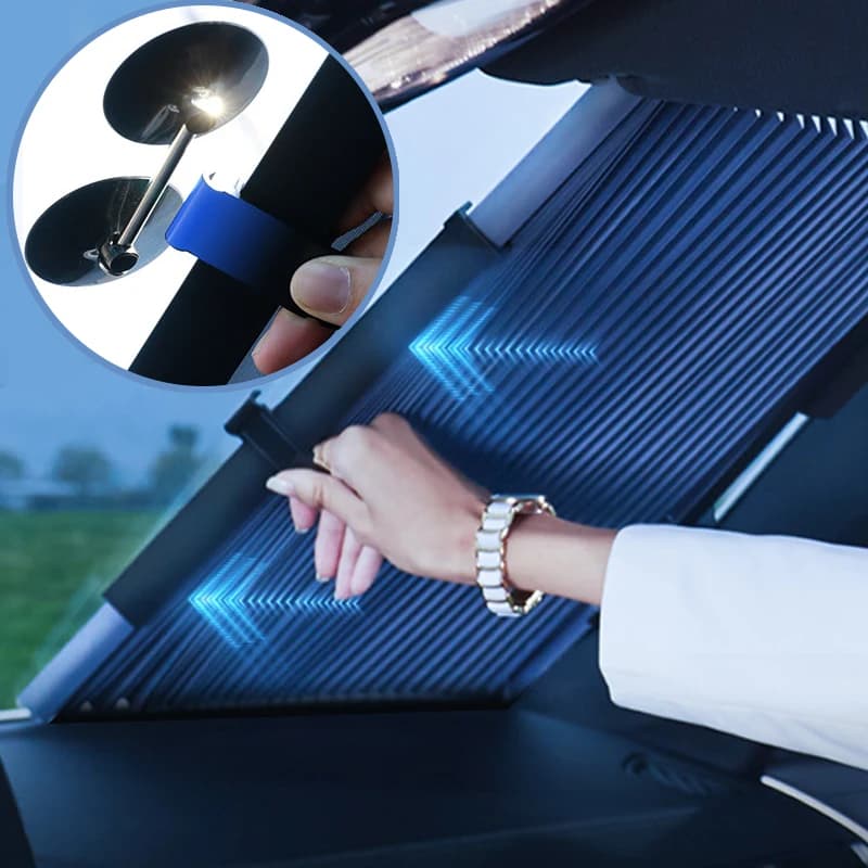 Tende per finestrino anteriore per auto 6 ventose Parabrezza parasole per auto Copertura protettiva solare Blocco UV Accessori per visiera parasole