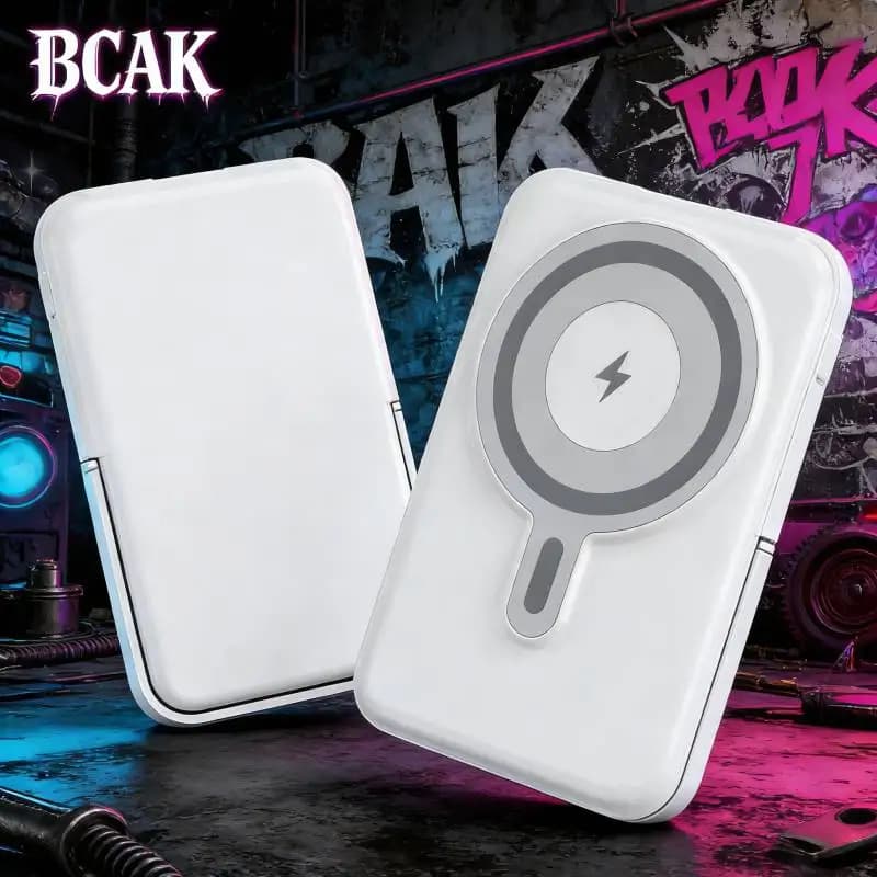BCAK 10000mAh 20000mAh Magnetic Wireless Super Fast Charging Power Bank With Metal Bracket Compatible With Watch Mobile Phones