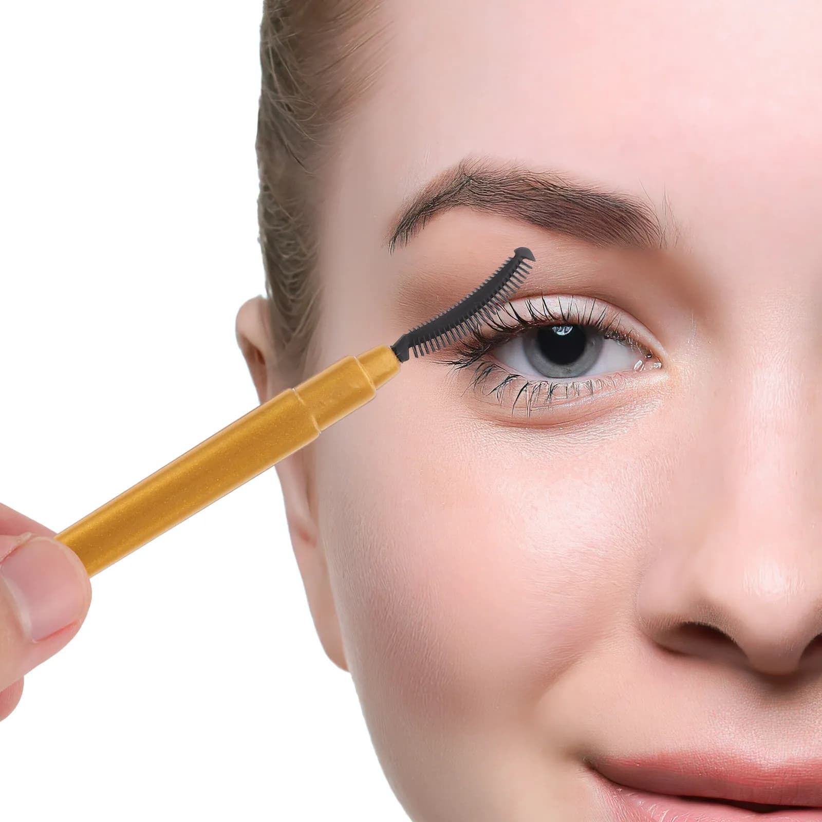 Set di 6 Spazzole per Ciglia in Silicone Morbido con Coperchio, per Separazione Mascara e Cura delle Sopracciglia, Leggere e Portatili per Viaggi