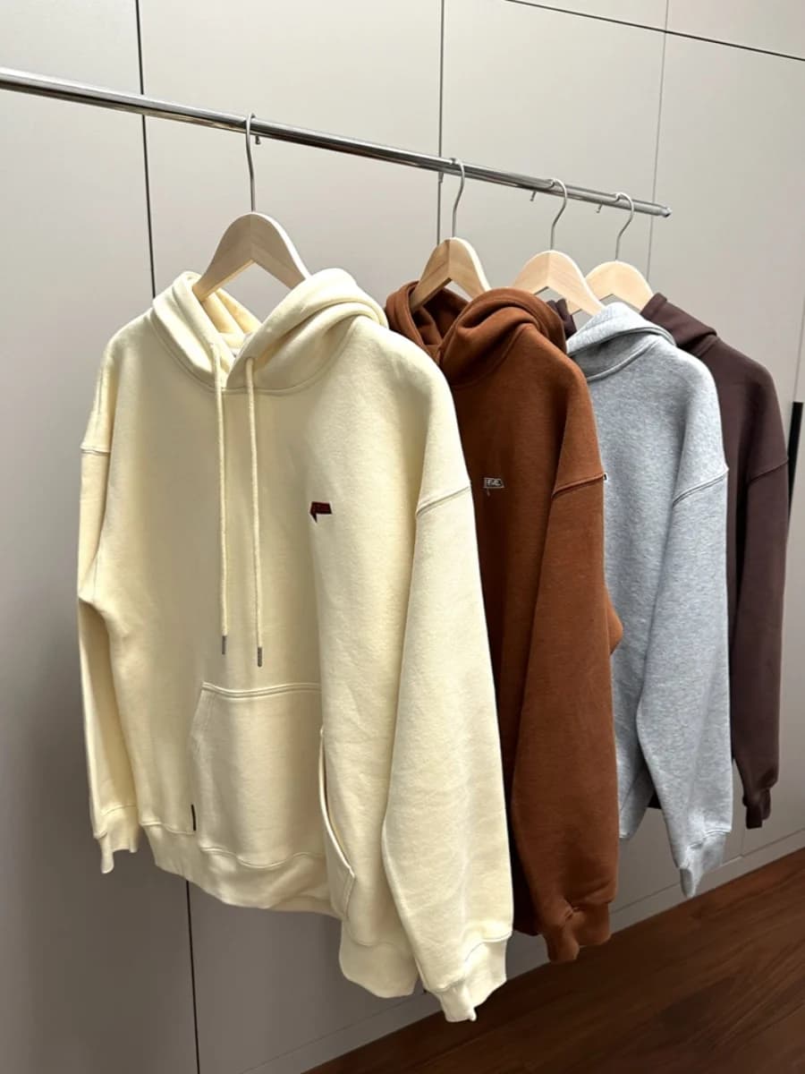 Exquisite Embroidered Hoodie Sweatirt Knitted Loop Cotton Casual Autumn Men's Color Versatile Comfortable Knitwear