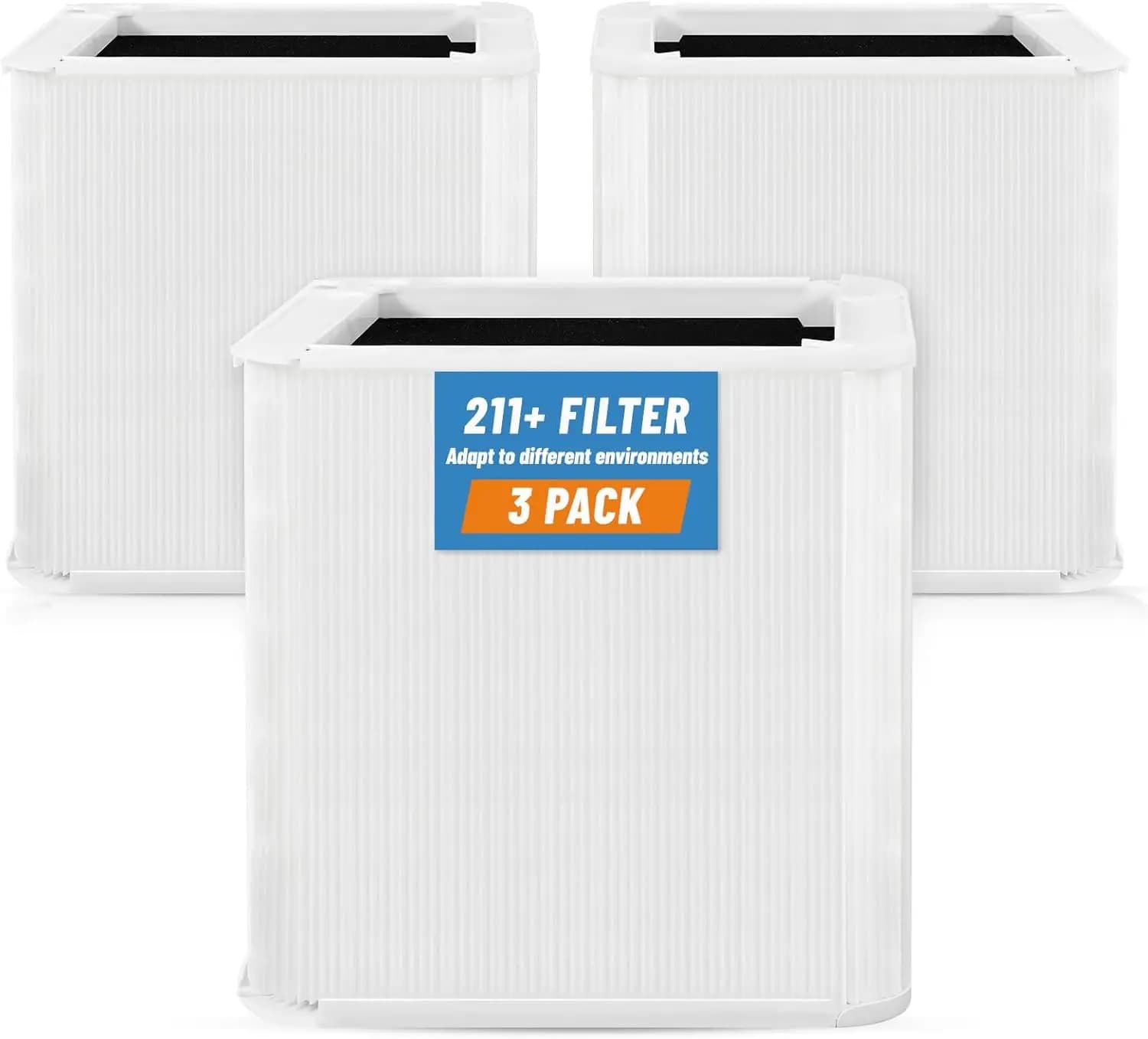 Set di 3 Filtri di Ricambio H13 True HEPA e a Carbone Attivo per Purificatore d'Aria, Facile Installazione, Aspirazione a 360 Gradi