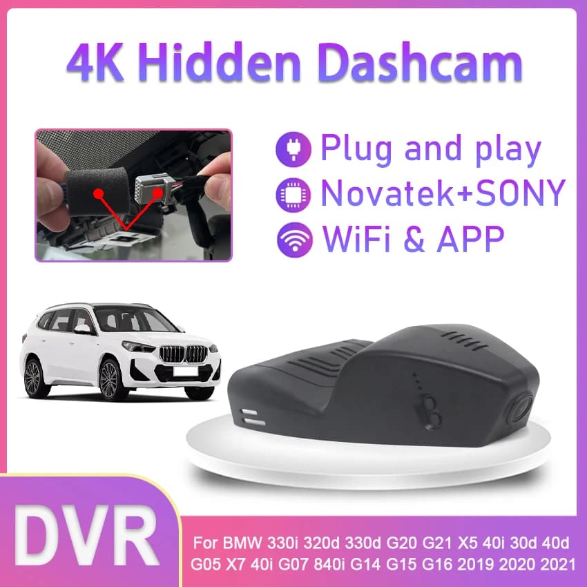 Car Video Recorder Dash Cam Camera For BMW 330i 320d 330d G20 G21 X5 40i 30d 40d G05 X7 40i G07 840i G14 G15 G16 2019 2020 2021