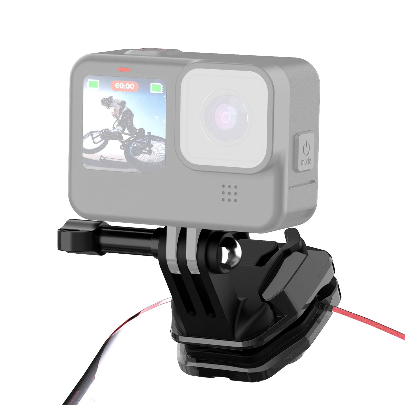 PULUZ Motorcycle Windshield Action Camera Mount Clip For GoPro Hero12 Black / DJI Osmo Action 4 / Insta360 X4 / Ace Pro or Other