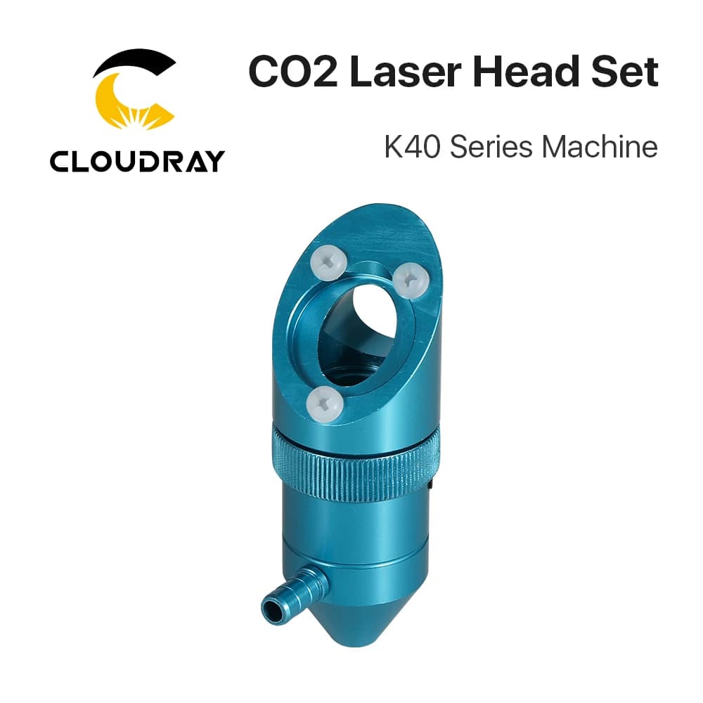 Testa laser CO2 Cloudray per macchina per incisione laser serie K40 Diametro lente 15/18 mm Lunghezza focale 50,8 mm Specchio 20 mm