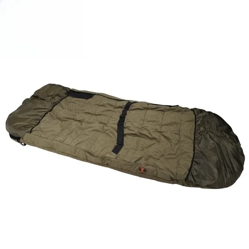 Sleeping bag Soft peach skin outer layer, wool lining/built-in mesh bag