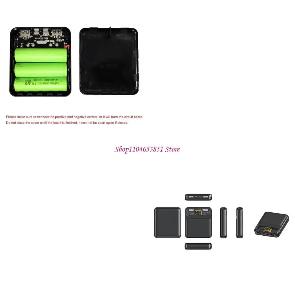 Custodia per batteria fai-da-te 3x18650 Carica rapida Gusci plastica esterni Gusci banca potere Scatole esterne senza