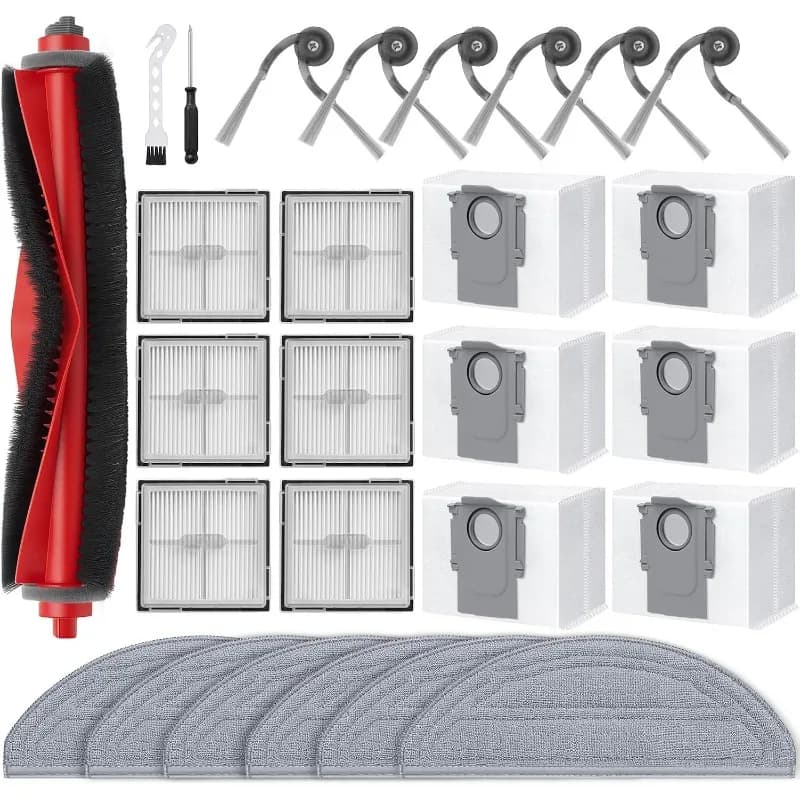27 Packs Q10 S5 Replacement Parts Accessories For Roborock Q10 S5+, Q10 X5+ Series Robot Vacuum Kit