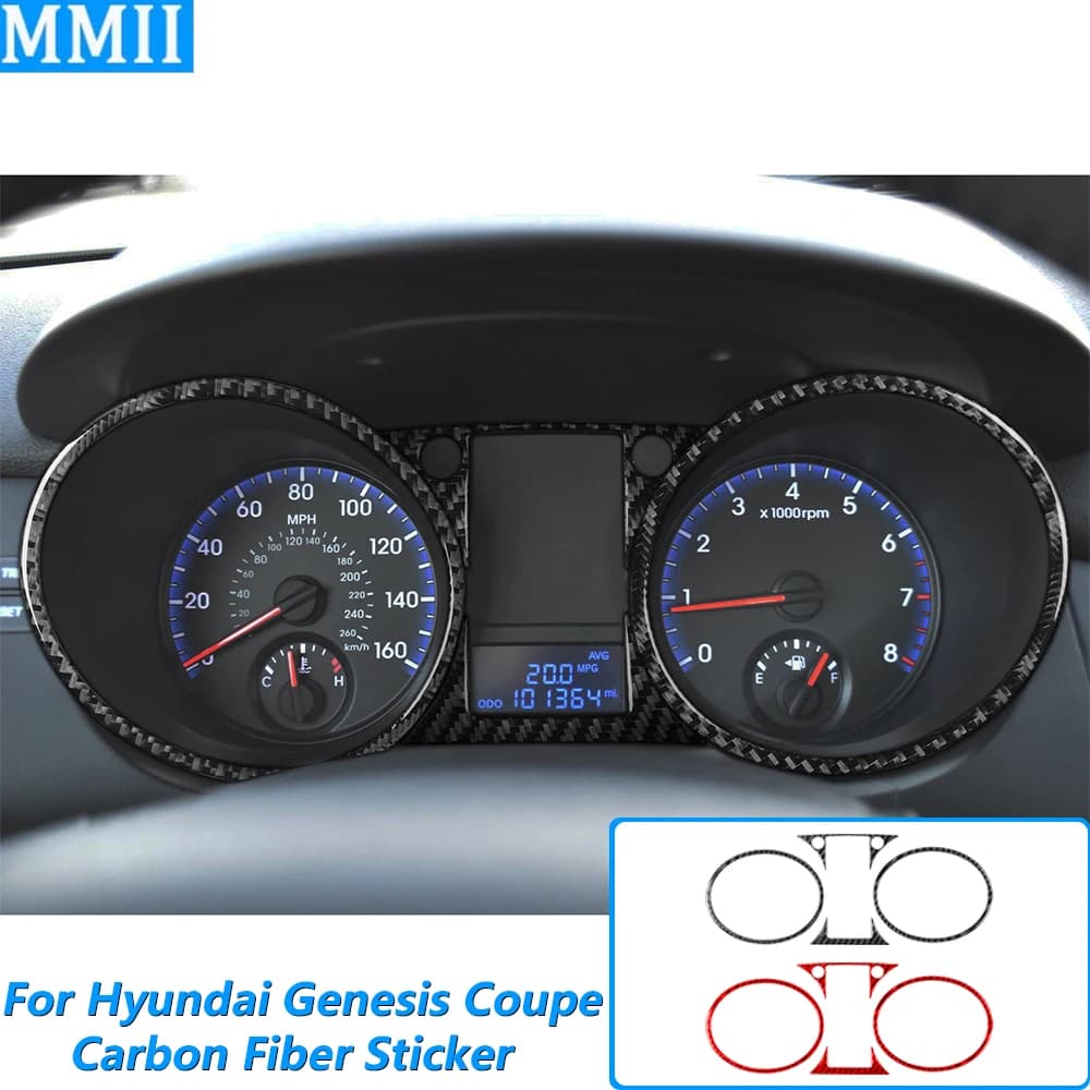 Per Hyundai Genesis Coupe 2010-2016: Set di Coperture in Fibra di Carbonio per Pannello Strumenti e Tachimetro, Accessori Auto, Decorazione Adesiva
