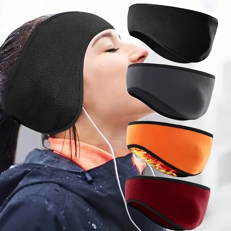 Hot fleece wind band, soft, windproof, ear warmer, unisex, for outdoor sports, ideal for skiing, running, cycling