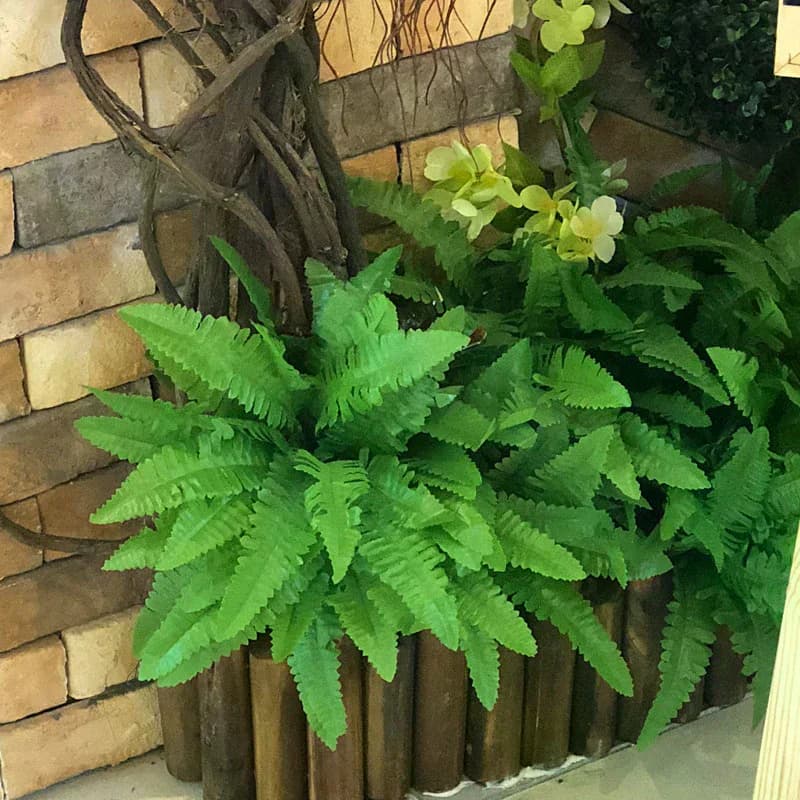 Boston Artificial Ferniera, fake plastic plants, realistic decorations, UV resistant, for outdoor decorations, home, kitchen, garden.