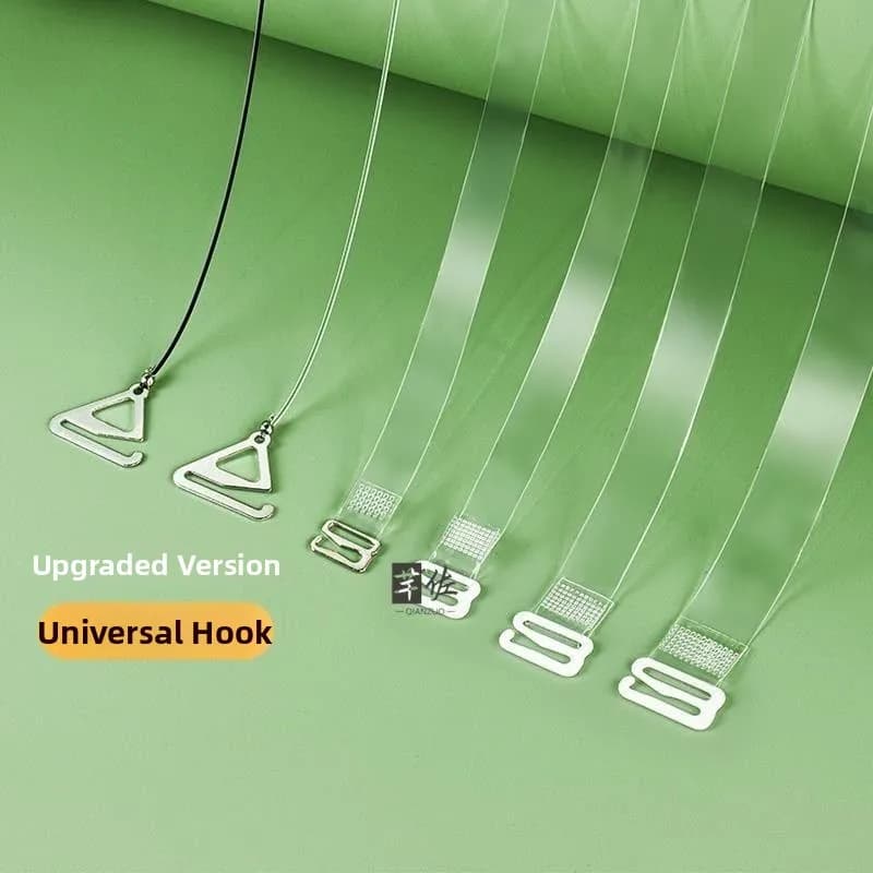 Transparent Invisible Anti-Slip Seamless Bra Women's Thin One-Shoulder Underwear Accessories Bra Strap Matte Finish
