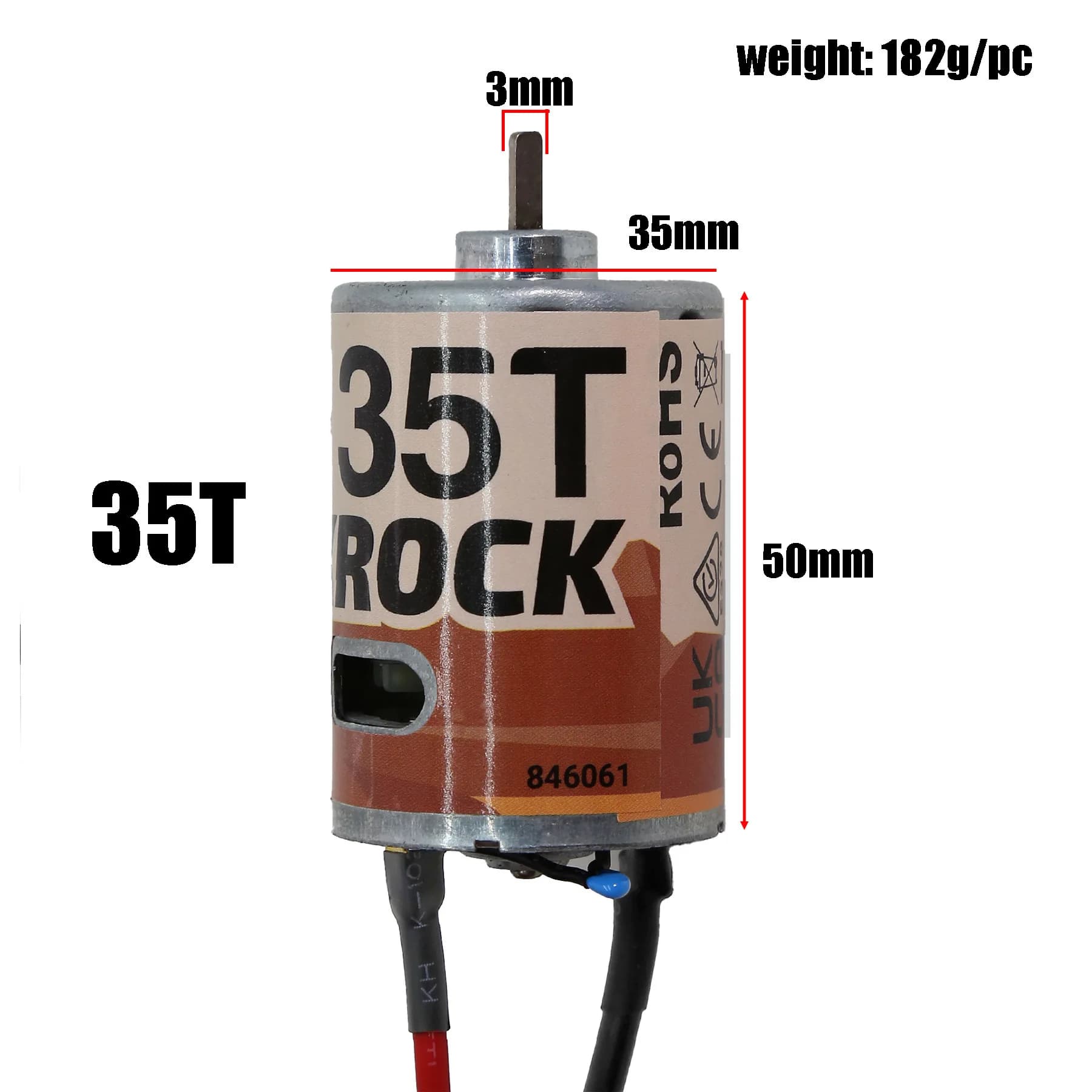35T Motor III COYOTE Veicolo da arrampicata universale per AXIAL 1/10 SCX10