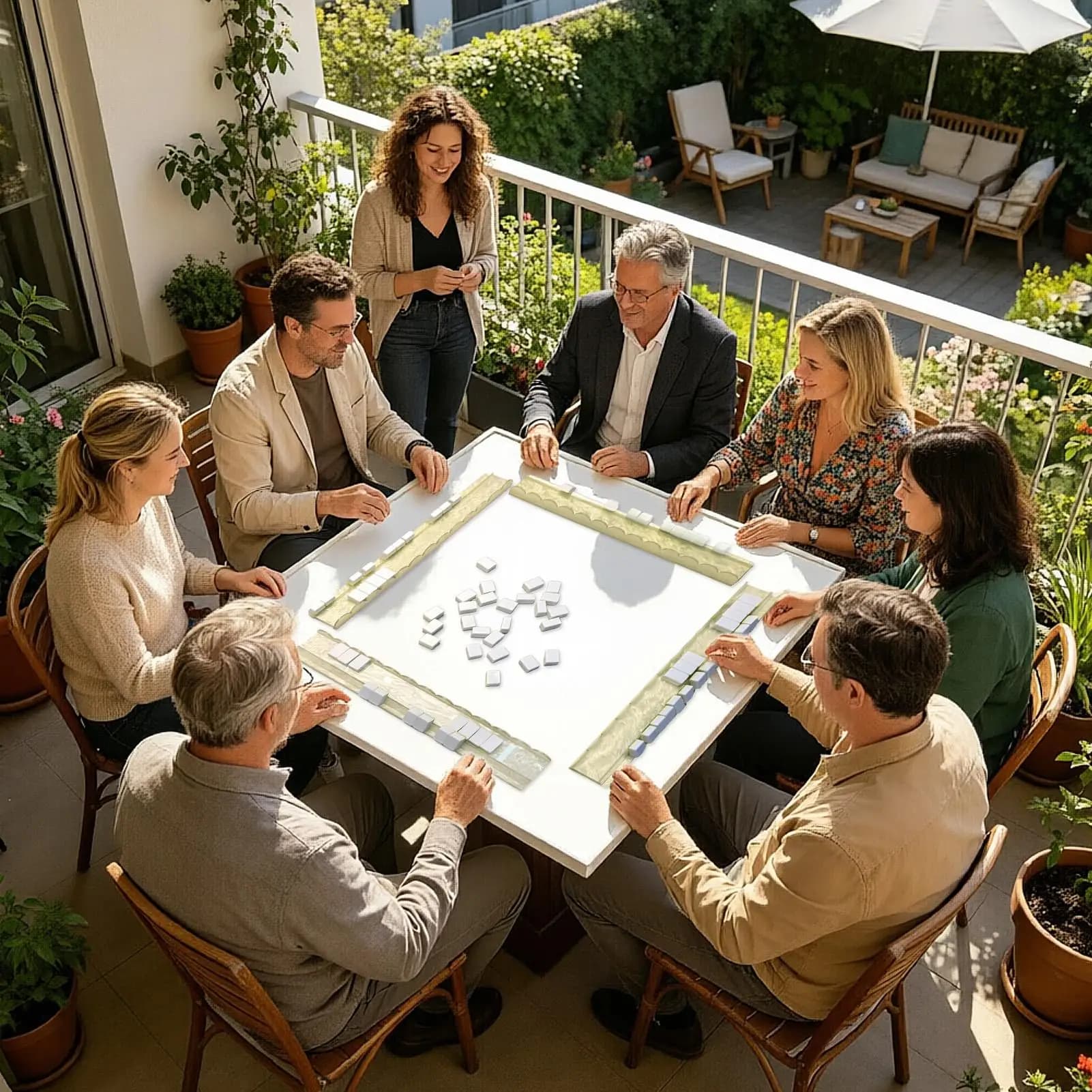 Supporti e Spingitori per Tessere Mahjong in Acrilico, Spingitori Magnetici Ondulati per Mahjong, per Donne, Uomini, Pensionati, Principianti, Serate di Gioco a Casa