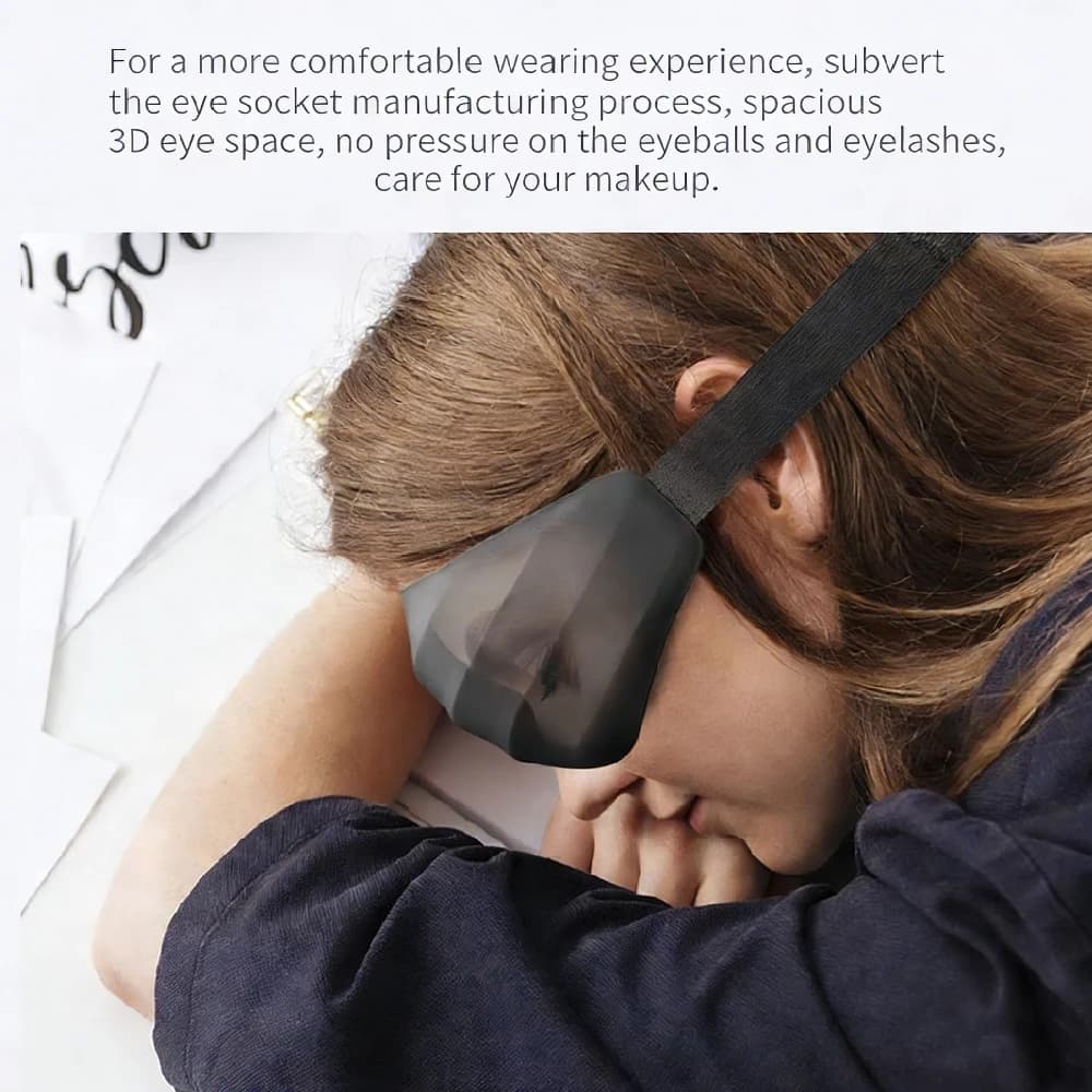 Maschera per Dormire 3D, Blocca la Luce, per Uomo e Donna, Maschera Notturna per il Sonno con Cinturino Regolabile