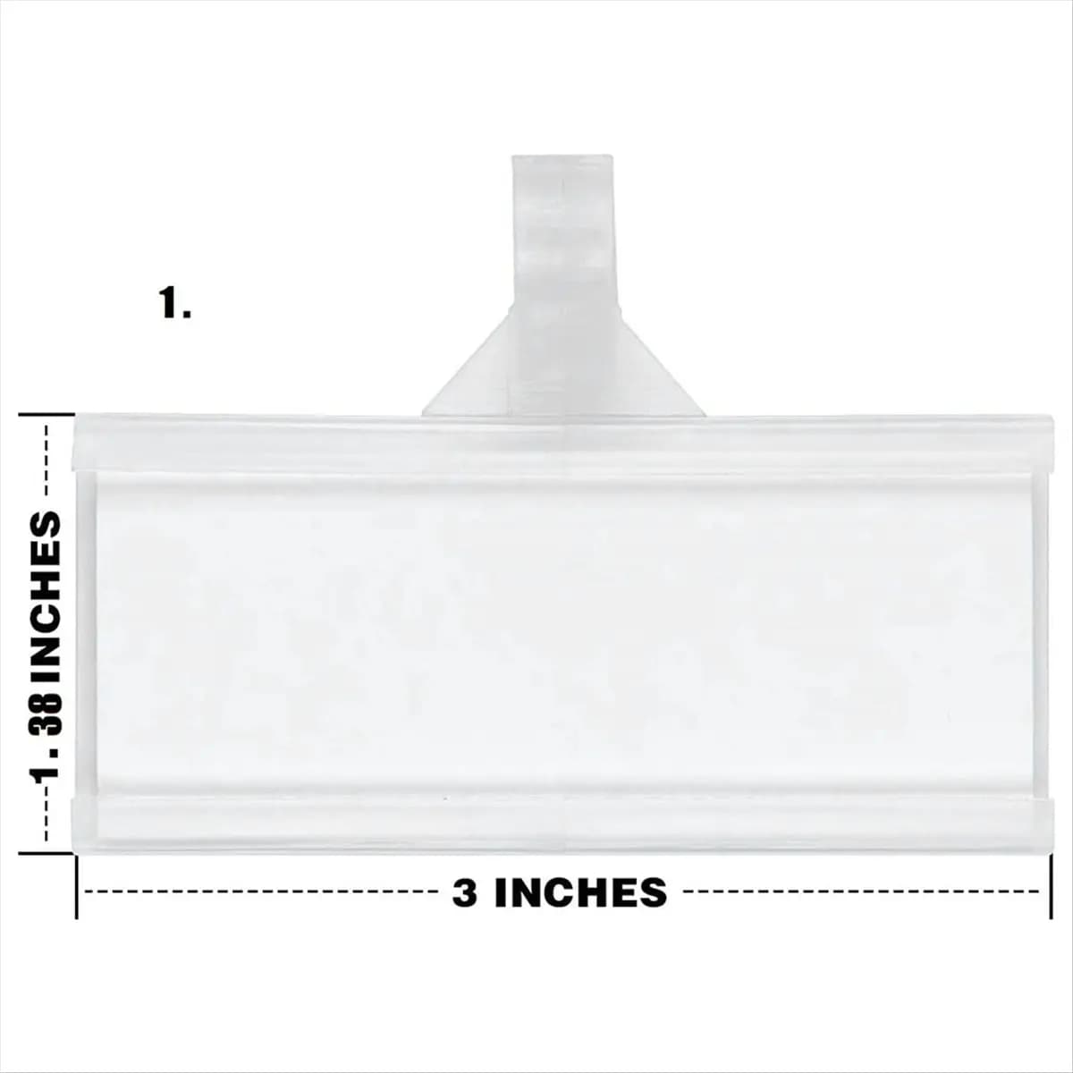 A008 Portacarte per cartellino del supermercato, in plastica, per appendere etichette, cartellino del prezzo, con carta, dimensioni 76x35 mm
