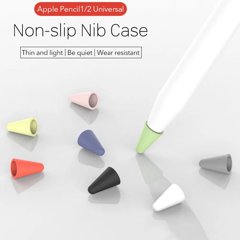 8 Pezzi Cappucci Protettivi in Silicone per Punta Penna Stilo, Compatibili con Apple Pencil 1 e 2, Custodia Morbida in Silicone per Touchscreen