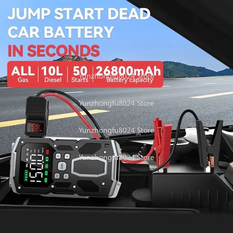 Avviatore di Emergenza Portatile 4000A con Compressore d'Aria, Dispositivo di Avviamento 12V, Power Bank, Booster per Auto ODM