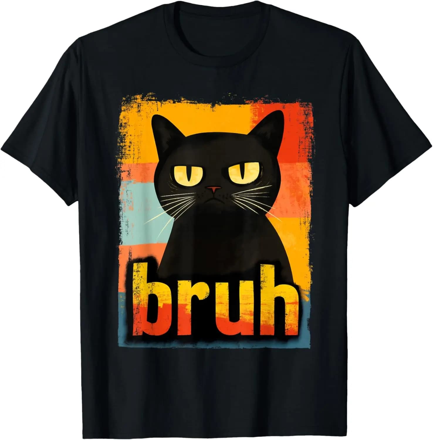 Funny Cat Bruh For Teens Boys Girls Men Women Meme Graphic T-Shirt Cat,Pet Lover T-Shirt,Animalb,Art Cute,Funny,Patriotic