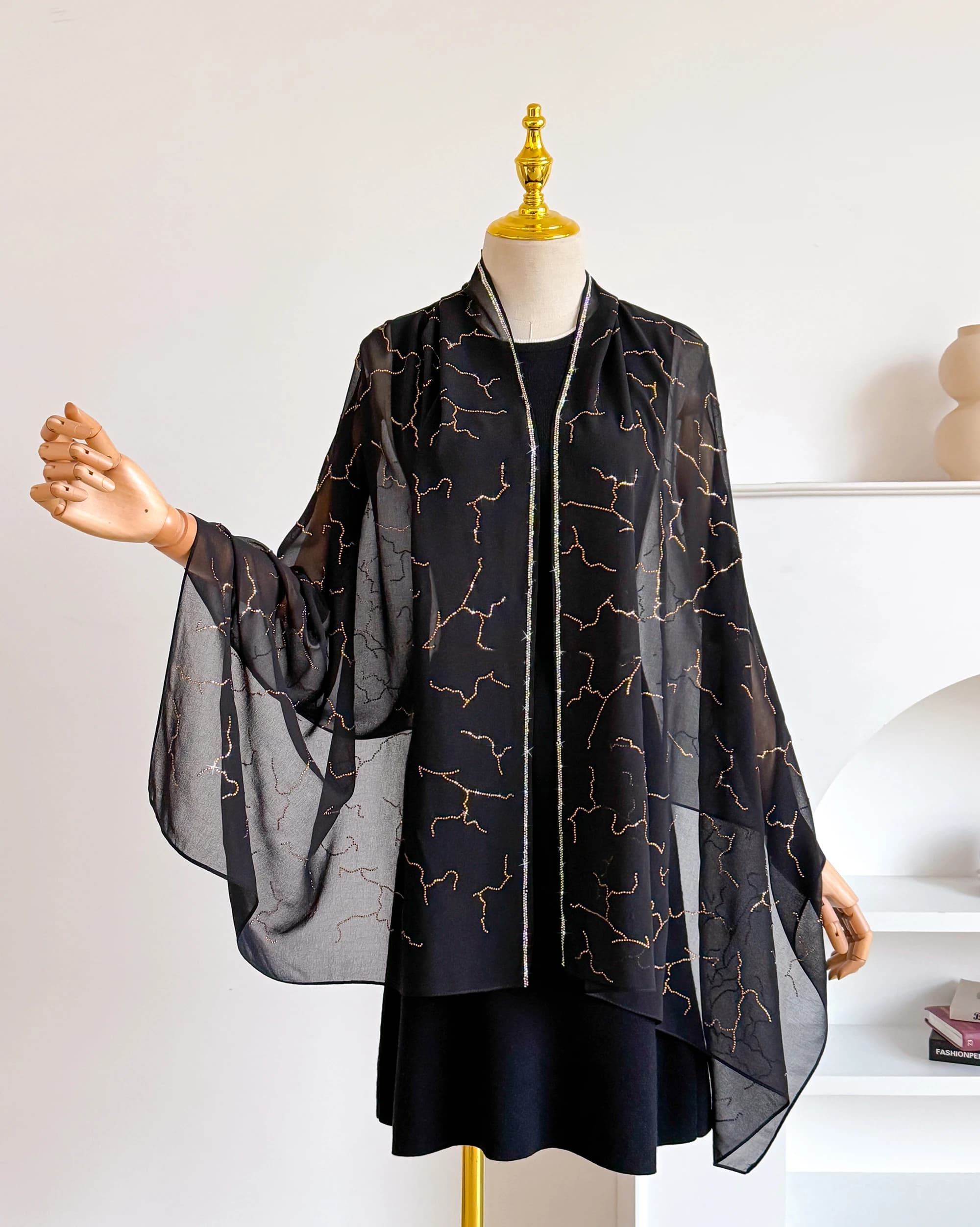 Sciarpa Leggera in Chiffon Primavera Estate, Protezione Solare, Mantella per Aria Condizionata, Sciarpa Sottile in Pizzo