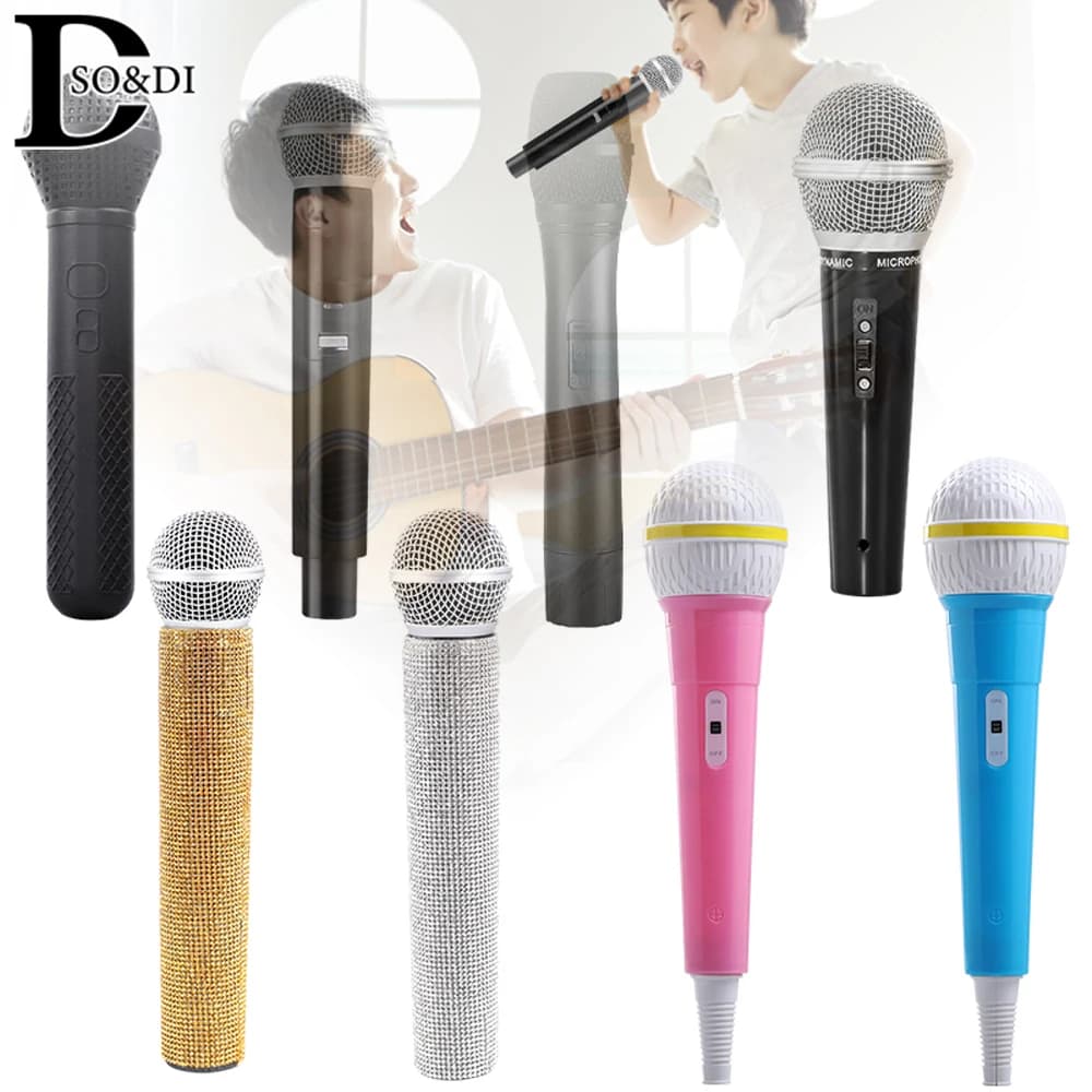 Microfono per bambini simulazione Mic modello Media intervista puntelli microfono giocattolo educativo per bambini fotografia prestazioni Mic