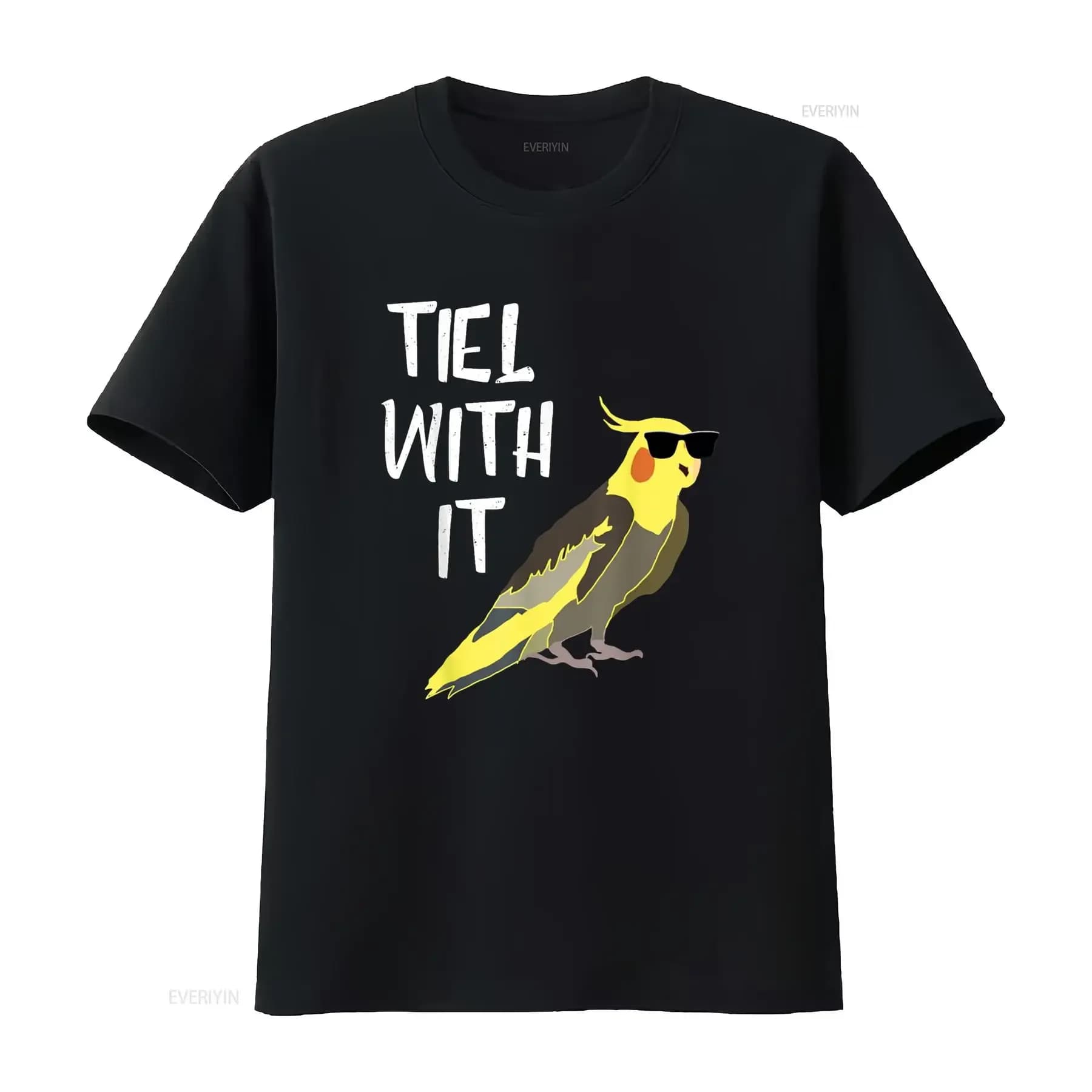 Cool Cockatiel Tiel With It Occhiali da sole Uccelli Pappagallo T Shirt vintage Lavato Confortevole Morbido Elegante Traspirante Unisex Versatile