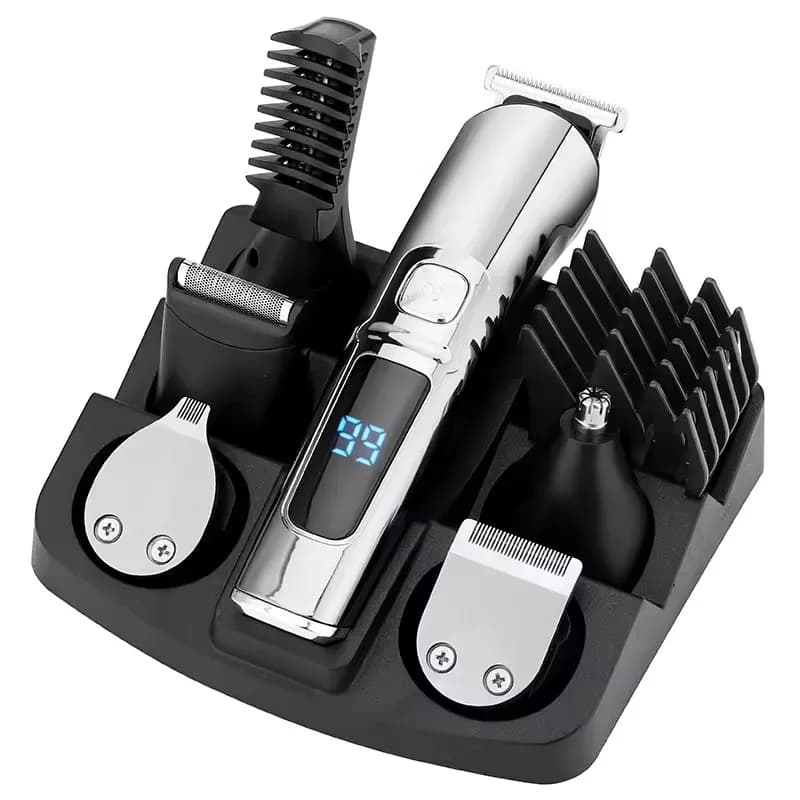 Youpin 6 in 1, professional set for barber, waterproof, for beard and hair, wireless.