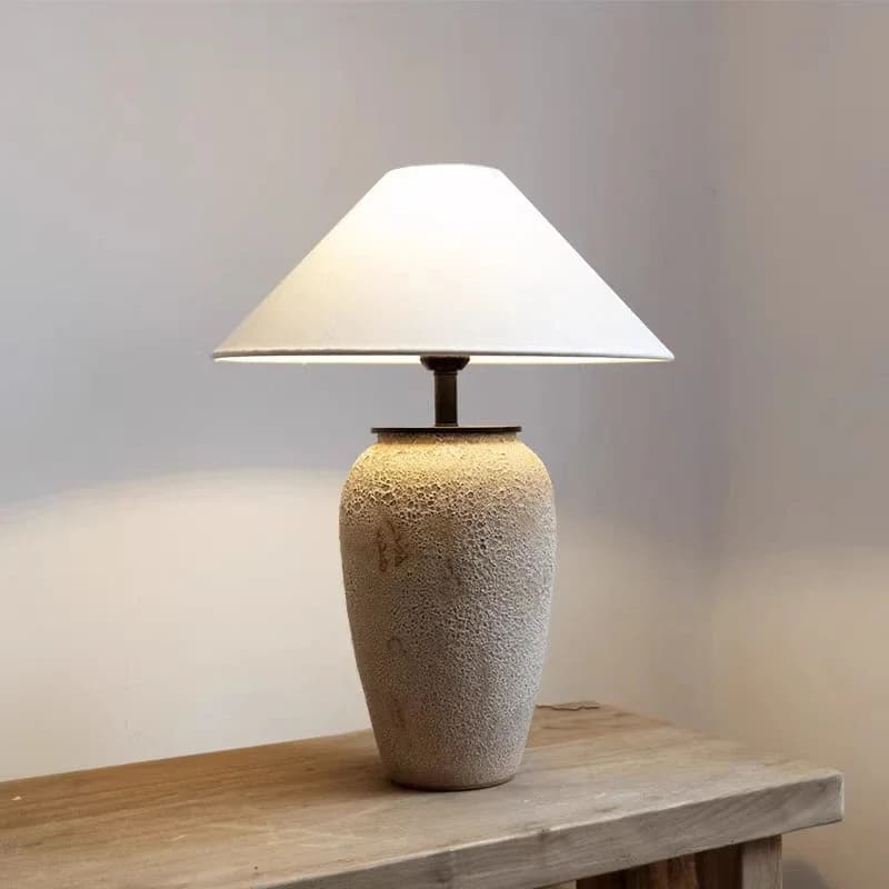 Retro Style Led Table Lamps for Bedroom Bedside Lamp Living Room Art Study Ceramic Pot Decorative Indoor Lighting Fixtures