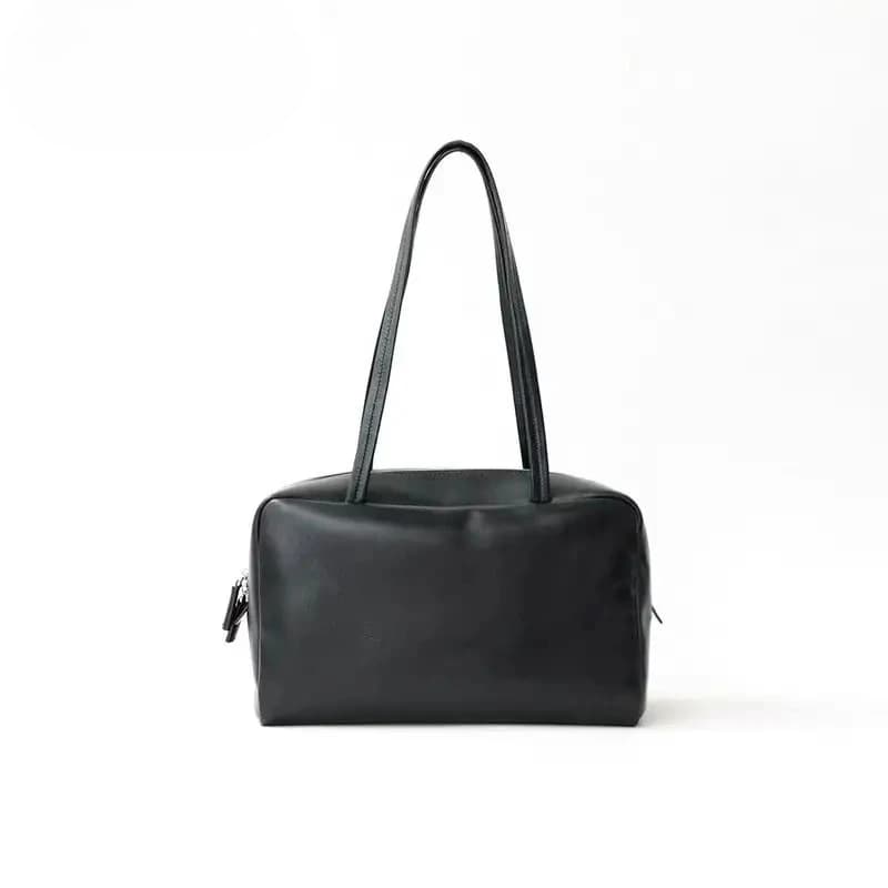 Borsa a Spalla da Donna in Pelle Lucida/Velluto, Stile Urbano Semplice, Collezione Autunno/Inverno 2026