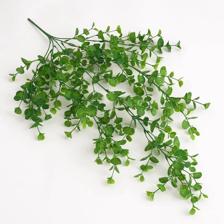 Artificial Plants Green Leaves Eucalyptus Edera for Home Decorations, Room, Festivals, Weddings, Exterior Garden, Arco and Parete